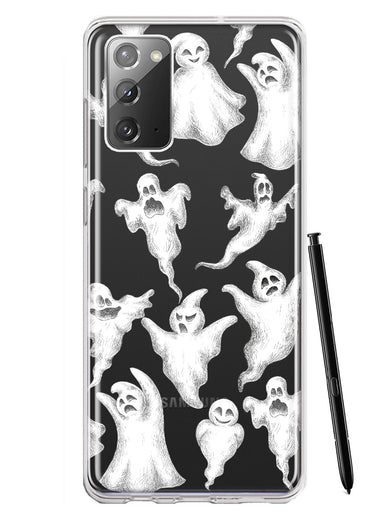 Samsung Galaxy Note 20 Cute Halloween Spooky Floating Ghosts Horror Scary Hybrid Protective Phone Case Cover