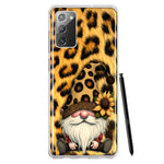 Samsung Galaxy Note 20 Gnome Sunflower Leopard Hybrid Protective Phone Case Cover