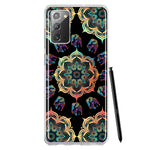 Samsung Galaxy Note 20 Mandala Geometry Abstract Elephant Pattern Hybrid Protective Phone Case Cover