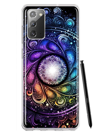 Samsung Galaxy Note 20 Mandala Geometry Abstract Galaxy Pattern Hybrid Protective Phone Case Cover