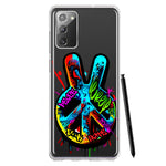 Samsung Galaxy Note 20 Peace Graffiti Painting Art Hybrid Protective Phone Case Cover