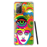 Samsung Galaxy Note 20 Neon Rainbow Psychedelic Trippy Hippie DaydreamHybrid Protective Phone Case Cover