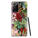 Samsung Galaxy Note 20 Ultra Leopard Tropical Flowers Vacation Dreams Hibiscus Floral Hybrid Protective Phone Case Cover