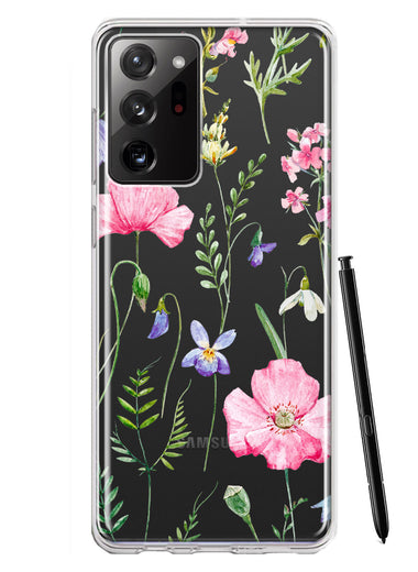 Samsung Galaxy Note 20 Ultra Spring Pastel Wild Flowers Summer Classy Elegant Beautiful Hybrid Protective Phone Case Cover
