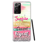 Samsung Galaxy Note 20 Ultra Summer Brush Strokes Sunrise Sunburn Sunset Repeat Hybrid Protective Phone Case Cover