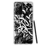 Samsung Galaxy Note 20 Ultra Black White Urban Graffiti Hybrid Protective Phone Case Cover