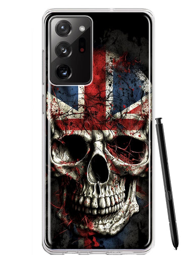 Samsung Galaxy Note 20 Ultra British UK Flag Skull Hybrid Protective Phone Case Cover