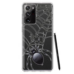 Samsung Galaxy Note 20 Ultra Creepy Black Spider Web Halloween Horror Spooky Hybrid Protective Phone Case Cover