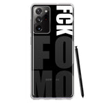Samsung Galaxy Note 20 Ultra Black Clear Funny Text Quote Fckfomo Hybrid Protective Phone Case Cover