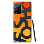 Samsung Galaxy Note 20 Ultra Orange Yellow Clear Funny Text Quote Fosho Hybrid Protective Phone Case Cover