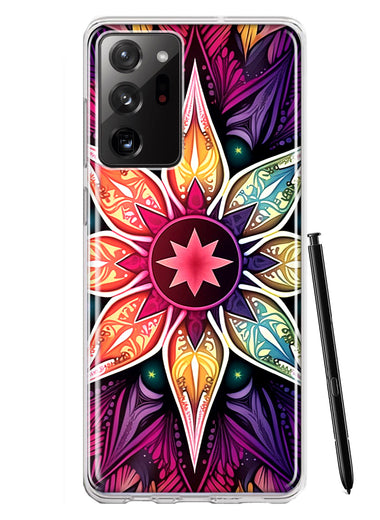 Samsung Galaxy Note 20 Ultra Mandala Geometry Abstract Star Pattern Hybrid Protective Phone Case Cover