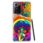 Samsung Galaxy Note 20 Ultra Neon Rainbow Psychedelic Trippy Hippie Big Brain Hybrid Protective Phone Case Cover