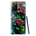 Samsung Galaxy Note 20 Ultra Red Roses Graffiti Painting Art Hybrid Protective Phone Case Cover