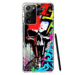 Samsung Galaxy Note 20 Ultra Skull Face Graffiti Painting Art Hybrid Protective Phone Case Cover