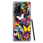 Samsung Galaxy Note 20 Ultra Psychedelic Trippy Butterflies Pop Art Hybrid Protective Phone Case Cover
