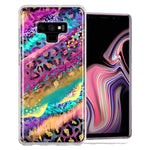Samsung Galaxy Note 9 Leopard Paint Colorful Beautiful Abstract Milkyway Double Layer Phone Case Cover