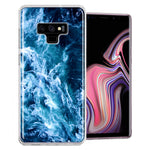 Samsung Galaxy Note 9 Deep Blue Ocean Waves Design Double Layer Phone Case Cover