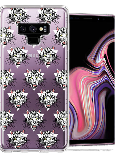 Samsung Galaxy Note 9 Fierce Tiger Polkadots Design Double Layer Phone Case Cover