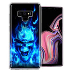 Samsung Galaxy Note 9 Flaming Skull Design Double Layer Phone Case Cover