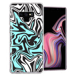 Samsung Galaxy Note 9 Mint Black Abstract Design Double Layer Phone Case Cover