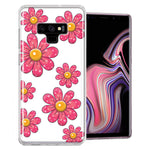 Samsung Galaxy Note 9 Pink Daisy Flower Design Double Layer Phone Case Cover