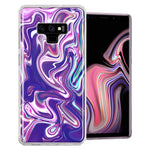 Samsung Galaxy Note 9 Purple Paint Swirl  Design Double Layer Phone Case Cover