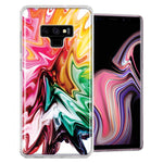 Samsung Galaxy Note 9 Rainbow Flower Abstract Design Double Layer Phone Case Cover