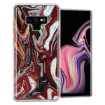 Samsung Galaxy Note 9 Red White Abstract Design Double Layer Phone Case Cover