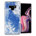 Samsung Galaxy Note 9 Sky Blue Swirl Design Double Layer Phone Case Cover