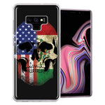 Samsung Galaxy Note 9 US Mexico Flag Skull Double Layer Phone Case Cover