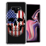 Samsung Galaxy Note 9 US Flag Skull Double Layer Phone Case Cover