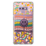 Samsung Galaxy Note 9 Choose Happy Smiley Face Retro Vintage Groovy 70s Style Hybrid Protective Phone Case Cover