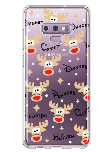 Samsung Galaxy Note 9 Red Nose Reindeer Christmas Winter Holiday Hybrid Protective Phone Case Cover
