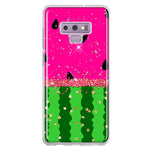 Samsung Galaxy Note 9 Summer Watermelon Sugar Vacation Tropical Fruit Pink Green Hybrid Protective Phone Case Cover