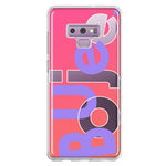 Samsung Galaxy Note 9 Pink Purple Clear Funny Text Quote Boujee Hybrid Protective Phone Case Cover