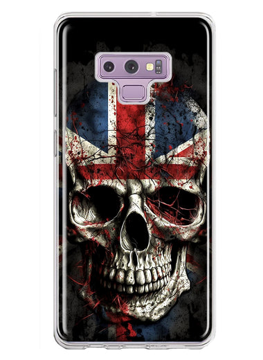 Samsung Galaxy Note 9 British UK Flag Skull Hybrid Protective Phone Case Cover