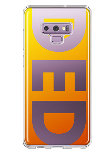 Samsung Galaxy Note 9 Orange Yellow Clear Funny Text Quote Ded Hybrid Protective Phone Case Cover