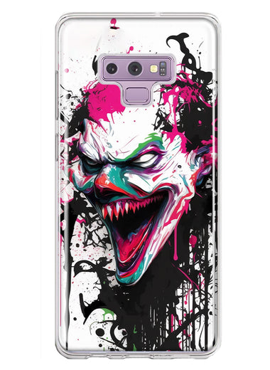 Samsung Galaxy Note 9 Evil Joker Face Painting Graffiti Hybrid Protective Phone Case Cover
