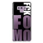 Samsung Galaxy Note 9 Black Clear Funny Text Quote Fckfomo Hybrid Protective Phone Case Cover