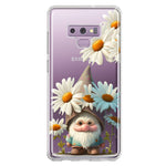 Samsung Galaxy Note 9 Cute Gnome White Daisy Flowers Floral Hybrid Protective Phone Case Cover