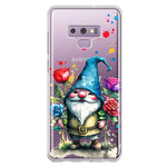 Samsung Galaxy Note 9 Gnome Red Purple Blue Roses Garden Hybrid Protective Phone Case Cover