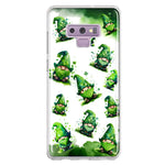 Samsung Galaxy Note 9 Gnomes Shamrock Lucky Green Clover St. Patrick Hybrid Protective Phone Case Cover