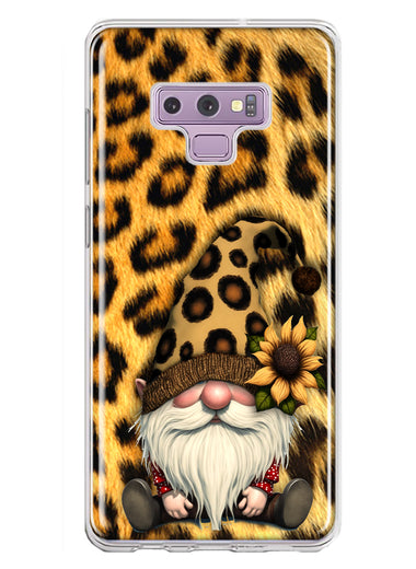 Samsung Galaxy Note 9 Gnome Sunflower Leopard Hybrid Protective Phone Case Cover
