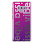 Samsung Galaxy Note 9 Purple Clear Funny Text Quote Issa Vibe Hybrid Protective Phone Case Cover