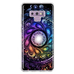 Samsung Galaxy Note 9 Mandala Geometry Abstract Galaxy Pattern Hybrid Protective Phone Case Cover