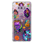Samsung Galaxy Note 9 Cute Halloween Spooky Horror Scary Neon Characters Hybrid Protective Phone Case Cover