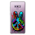 Samsung Galaxy Note 9 Peace Graffiti Painting Art Hybrid Protective Phone Case Cover