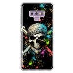 Samsung Galaxy Note 9 Fantasy Paint Splash Pirate Skull Hybrid Protective Phone Case Cover