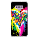 Samsung Galaxy Note 9 Colorful Rainbow Hearts Love Graffiti Painting Hybrid Protective Phone Case Cover