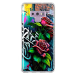 Samsung Galaxy Note 9 Red Roses Graffiti Painting Art Hybrid Protective Phone Case Cover